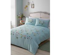 Appletree Heritage Serenity 200 Thread Count Cotton Duvet Cover Set Duck Egg