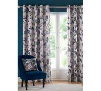 Appletree Heritage Windsford Pair of Lined Eyelet Curtains Teal