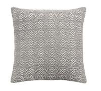 Appletree Herringbone 100% Cotton Silver Textured Weave Filled Cushion