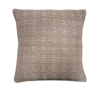 Appletree - Herringbone Linen Cushion (43 x 43cm) - 100% Cotton - Filling Included - Zig Zag Cushion in Linen - Natural Woven Cushion - Envelope Opening - Cushion with Cover Included/Cushion Insert