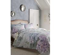 Appletree Hydrangea 100% Cotton Sateen 200 Thread Count Duvet Cover Set Seafoam