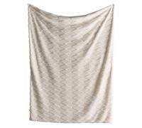 Appletree Hygge Recycled Polyester Throw, Natural, 150 x 200 cm, Jacquard Boucle with Tufted Harlequin Diamonds, Cosy Diamond Collection