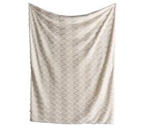 Appletree Hygge Recycled Polyester Throw, Natural, 150 x 200 cm, Jacquard Boucle with Tufted Harlequin Diamonds, Cosy Diamond Collection