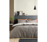 Appletree 'Jett' Geo Print 100% Cotton Duvet Cover Set in Brown | Size: Double Appletree Brown Double