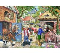 The House of Puzzles - Appletree Lane Jigsaw - 1000 Piece Jigsaws For Adults, Artist Illustrated, Scenic Landscape, Deluxe Puzzle Gifts
