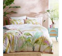 Appletree Leilani 100% Cotton Tropical Print Green Duvet Cover Set