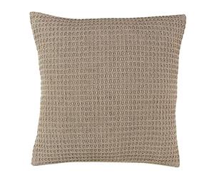 Appletree - Linen Waffle Cushion (43 x 43cm) - 100% Cotton - Filling Included - Woven Cushion in Natural - Linen Natural Textured Cushion - Cushion with Cover Included/Cushion Insert - For Home Decor