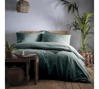 Appletree Loft Cassia Teal Duvet Cover Set King - Minimalist Bedding - Breathable Cotton - Includes 1 Duvet Cover (220 x 230cm) & 2 Pillowcases - Teal Cassia Bedroom Set