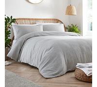 Appletree Loft - Naples - 100% Cotton Duvet Cover Set - Super-King Bed Size in Grey