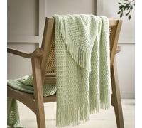 Appletree Loft - Textured Knit - Knitted Throw - 130 x 180cm in Green
