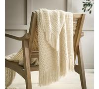 Appletree Loft - Textured Knit - Knitted Throw - 130 x 180cm in Natural