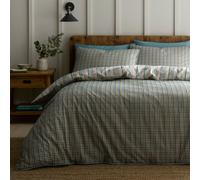 Appletree Micro Check 100% Cotton Green Duvet Cover Set