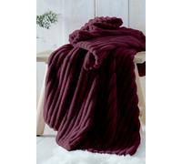 Appletree 'Morritz' Faux Fur Throw in Burgundy | Size: 130 cm x 180 cm Appletree Burgundy 130 cm x 180 cm