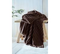 Appletree 'Morritz' Faux Fur Throw in Chocolate | Size: 130 cm x 180 cm Appletree Chocolate 130 cm x 180 cm