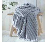 Appletree Morritz Super Soft Grey Faux Fur Throw