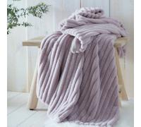 Appletree Morritz Super Soft Mauve Faux Fur Throw