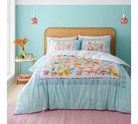 'Festival' 100% Cotton Duvet Cover Set Appletree Duck Egg Blue King