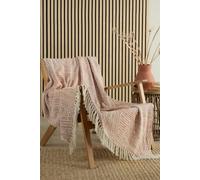 Appletree 'Myan' Geometric Mosaic Design Woven Throw in Terracotta | Size: 130 cm x 180 cm Appletree Terracotta 130 cm x 180 cm