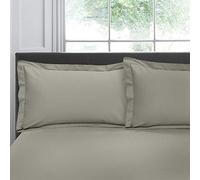 Appletree Pair of Oxford Pillowcases, 100% Cotton Silver, 76 x 48cm