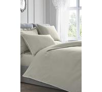 Appletree Duvet Cover Set - Silver - Single Size (140 x 200cm) - 200 Thread Count - Soft Luxury 100% Cotton - Piped Edges - 1 Pillowcase Included - Hotel-Style Washable Bedding & Linen