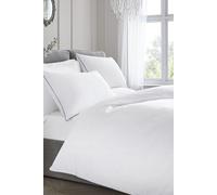 Appletree 'Premium 200TC Plain Dye' Hotel Quality 100% Percale Cotton Duvet Cover Set in White | Size: King Appletree White King