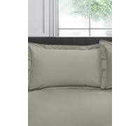 Appletree 'Premium 200TC Plain Dye' Hotel Quality 100% Percale Cotton Oxford Pillowcases (Pair) in Silver | Size: Standard Pillow Case Appletree Silver Standard Pillow Case