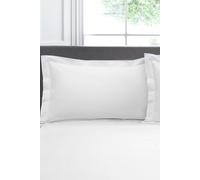 Appletree 'Premium 200TC Plain Dye' Hotel Quality 100% Percale Cotton Oxford Pillowcases (Pair) in White | Size: Standard Pillow Case Appletree White Standard Pillow Case