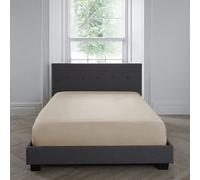 Appletree Premium 200Tc Plain Dye Natural 100% Percale Cotton Natural Fitted Bed Sheet
