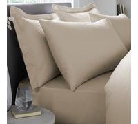 Appletree Premium 200Tc Plain Dyenatural 100% Percale Cotton Natural Oxford Pillowcases (Pair)