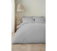 Appletree - Silver Duvet Cover Sets - King Bedding Size (230 x 220cm) - Light Grey Plain Duvet Cover Bedding - Soft & Luxury 100% Cotton - Hotel Bedding Style in Grey