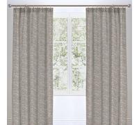 Appletree Roselle 100% Cotton Grey Fully Lined Pair Of Tab Top Curtains