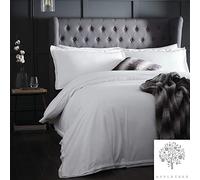 Appletree Signature - Alden - 180 TC Percale Duvet Cover Set - Super-King Bed Size in Linen