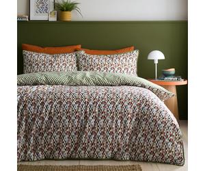 Appletree Star Geo Duvet Cover Set Single 135 x 200cm - 100% Cotton Bedding with Modern Geometric Star Design, Includes 1 Pillowcase