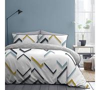 Appletree Style - Fractured Lines - 100% Cotton Duvet Cover Set - King Bed Size in Navy