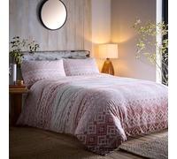 Appletree - Terracotta Tribal Duvet Cover - Super King Bedding Size (260 x 220cm) - 100% Brushed Cotton - 2 Pillowcases - Ethnic Motifs Bedding - Orange Bedding - Geometric - Ganado/Chinle Bedding