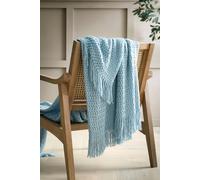 Appletree 'Textured Knit' Knitted Throw in Blue | Size: 130 cm x 180 cm Appletree Blue 130 cm x 180 cm