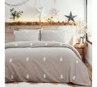 Appletree Tufted Trees 100% Cotton Natural Duvet Cover Set