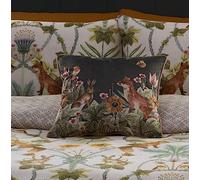 Appletree Velvet Cushion - Fox & Woodland Animal Design - 43 x 43cm Soft Touch Decorative Pillow with Filling - Piped Edge Cushion for Sofa, Bed & Home Decor - Matching Bedding Available
