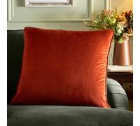 Appletree Velvet Throw Pillow in Spice - 55x55cm Soft Touch Fabric with Insert - Orange Red Decorative Accent - Large Square Pillow with Cover & Filling Included