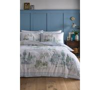 Appletree 'Willow Tree Scene' 100% Cotton Duvet Cover Set in Blue | Size: King Appletree Blue King