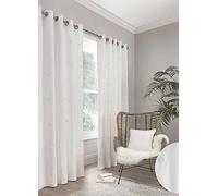 Appletree Zara Lined Eyelet Curtains White