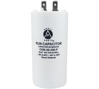 Appli Parts Run Capacitor for electric motors 50 Mfd uF (microfarads) 250VAC Plastic Case with terminals CBB60 Round Universal fit water pumps and others 4-1/4 in High 1-3/4 in Wide CON-50-250-P