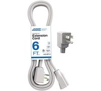 Appliance Extension Cord - 6ft Heavy Duty Gray Extension Wire for Air Conditioner, Refrigerator, & All Major Appliances - 14 Gauge High Voltage 3 Prong Flat-End Appliance Cord, for Indoor use