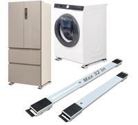 Appliance Rollers Heavy Duty,Max 32in,Second Generation Extendable Appliance Rollers Mobile Washing Machine Base Easily Move Washing Machines, Dryers, Refrigerators, Furniture (White)