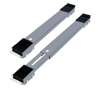 Appliance Rollers Moving Wheels, 2 Pcs Silver, Adjustable Furniture Dolly with Wheels, Heavy Duty Appliance Sliders for Washing Machine, Fridge Stand Mobile Base with Locking Wheels