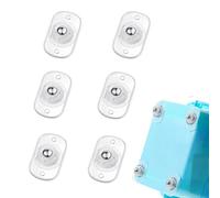 Appliance Rollers with 360° Swivel 6 Pcs Self-Adhesive Caster Wheels for Kitchen Appliances, Mini Universal Wheels for Easy Movement (Clear & Steel Ball Design) (Clear, 6)