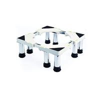 Appliance Stand with Locking Wheels - Adjustable Width for Washing Machines and Refrigerators, Enhances Mobility and Stability in Laundry Rooms