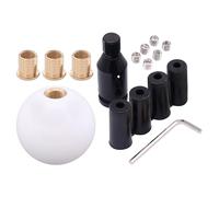 ApplianPar Universal Automatic Manual White Round Ball Gear Shift Knobs M12 x 1.25 and Shifter Adapter M12 x 1.25 Thread M10 x 1.25, M10 x 1.5, M8 x 1.25