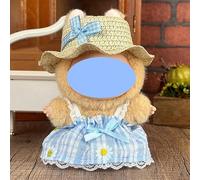 Applicable to labu Clothes 17cm Clothes trinkets Replacement Set, Buy one, Randomly give one, a Total of 2 Pieces，Only Clothes, not Shoes Included (Straw hat Daisy)