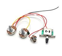 Applicable To ST SQ Electric Guitar Circuit Assembly SSS/SSH 500K Large Potentiometer 1V1T Wiring Harness(Black)